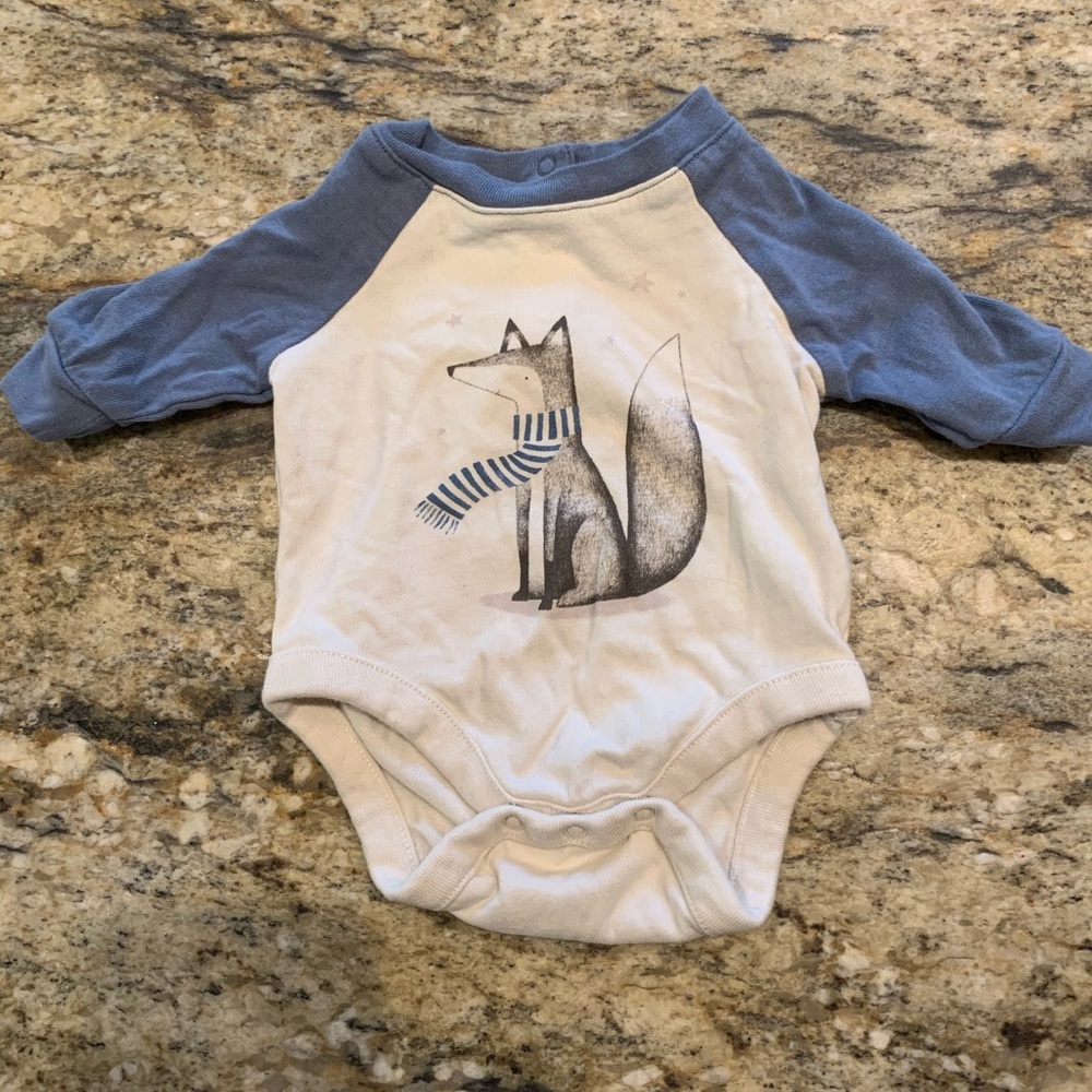 Boys premie fox in sweater onesie